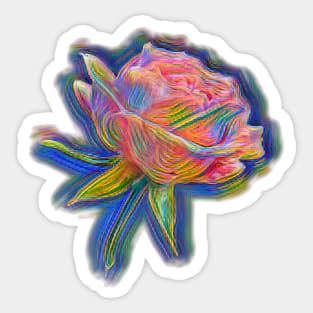 Beautiful Multicolor Rose Sticker